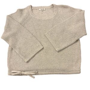 Madewell Waffle Knit Raglan Sweater with tie